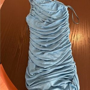 Lioness Blue Ruched Mini Dress
